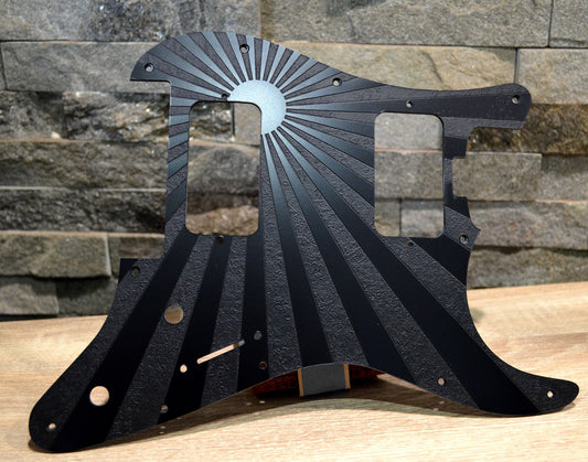 Black Textured Rising Sun Pickguard for Charvel Pro-Mod So-Cal  Floyd Rose