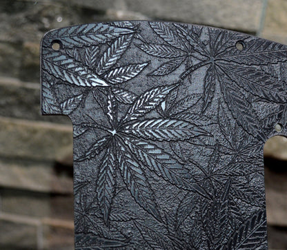 Custom Black Cannabis Textured Pickguard - Fits Fender Telecaster - USA Made