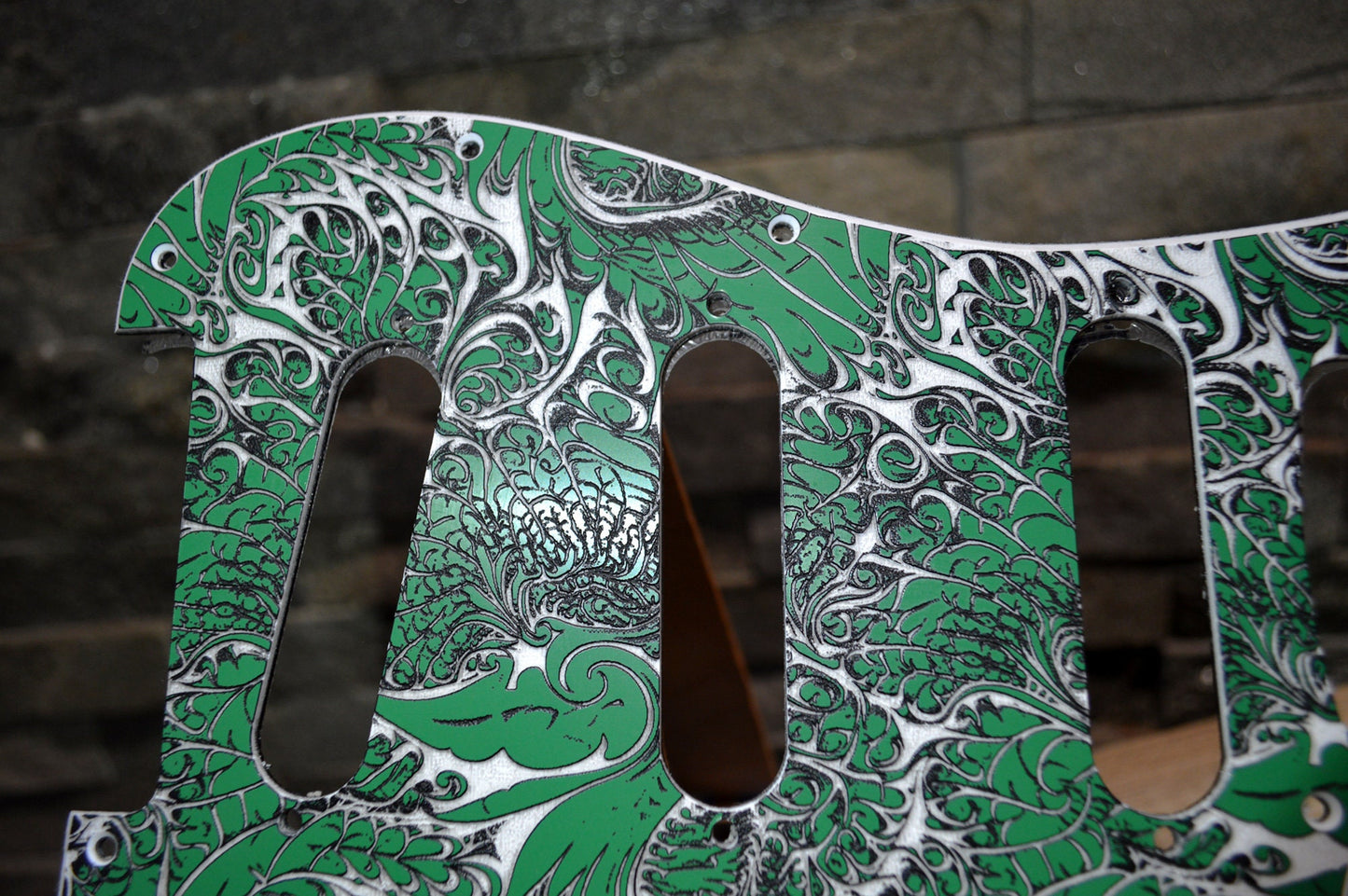 Custom 3 color Acid Flux 1 Textured Pickguard - Fits Fender Stratocaster - USA Made