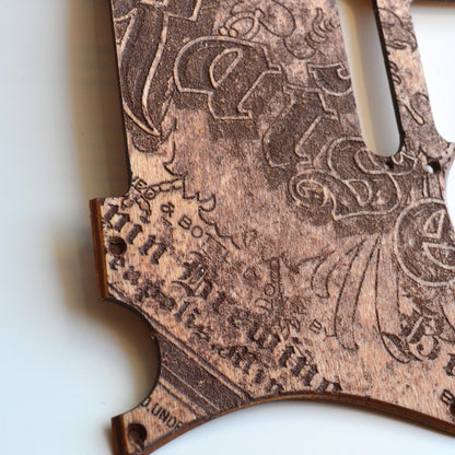 Custom Vintage Raiser Textured Birch Pickguard for Fender Telecaster USA Made