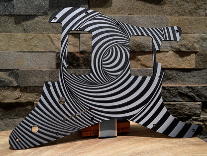 Faux Brushed Metal Pickguard for Charvel Pro-Mod So-Cal 2 Hum. Floyd Rose