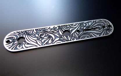 Faux Brushed Metal Control Cover for Fender Telecaster-Volume Tone 3 way Plastic