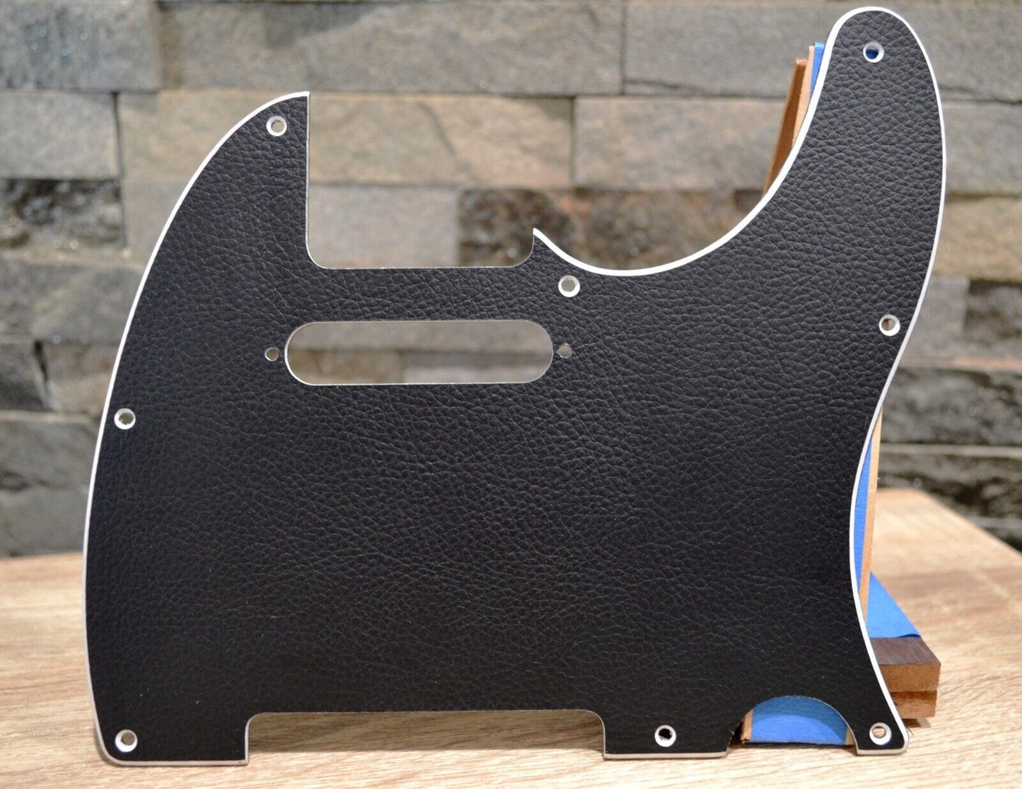 Faux Black Leather Textured Pickguard - Fits Fender Telecaster Single Pickup USA