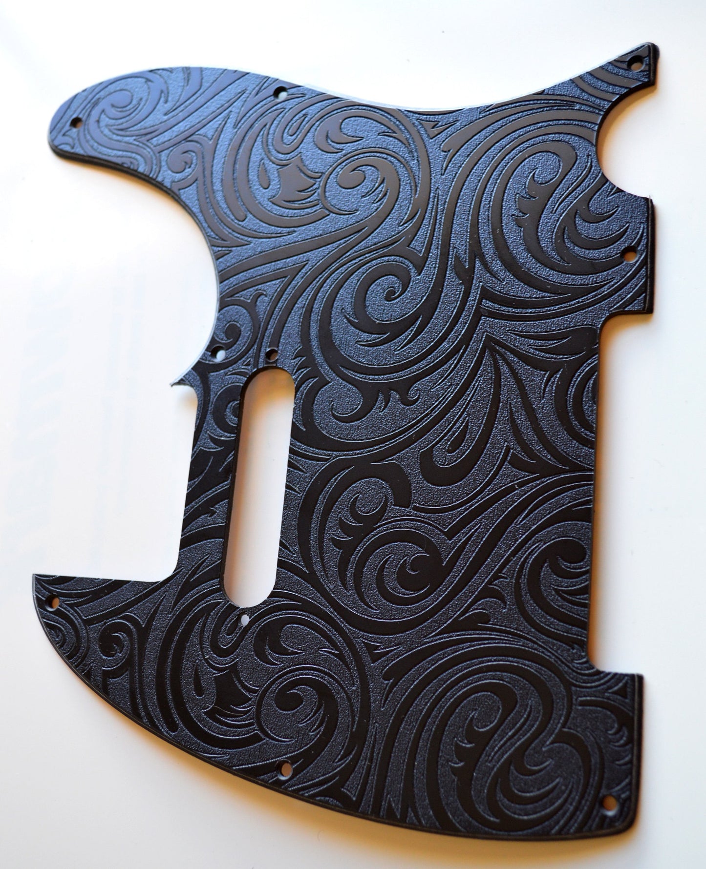 Black Spiral Textured Pickguard - Fits Fender Telecaster - USA Made