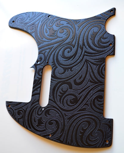 Black Spiral Textured Pickguard - Fits Fender Telecaster - USA Made