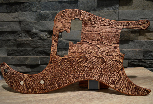Custom Birch Snakeskin Standard P Bass Pickguard Precision Bass 13 hole Fits Fender USA