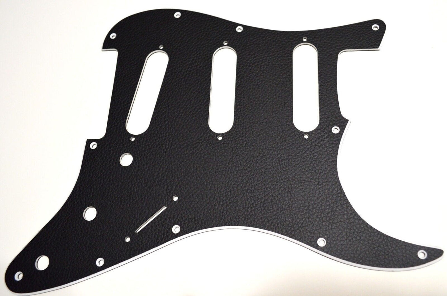 Faux Black Leather Textured Pickguard - Fits Fender Stratocaster - USA Made