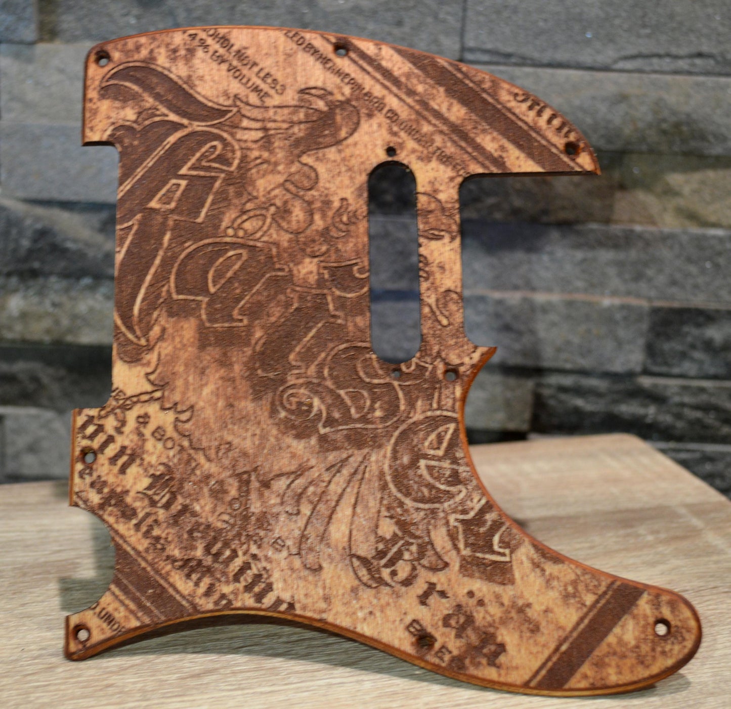 Custom Vintage Raiser Textured Birch Pickguard for Fender Telecaster USA Made