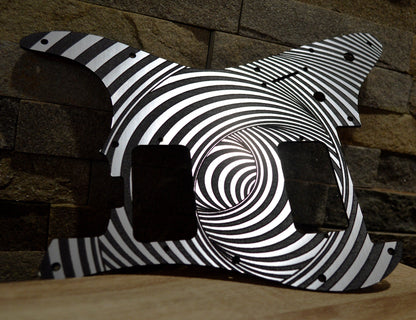 Faux Brushed Metal Pickguard for Charvel Pro-Mod So-Cal 2 Hum. Floyd Rose