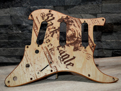 Custom Pickguard for Fender Stratocaster - Vintage Black Eagle Bock - USA Made