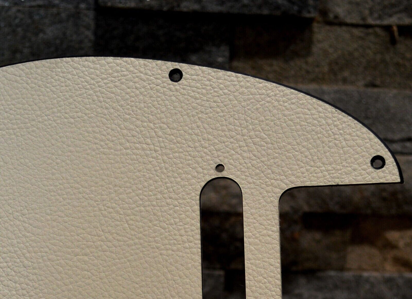 Faux White Leather Textured Pickguard - Fits Fender Telecaster Single Pickup USA