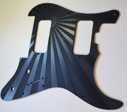 Black Textured Rising Sun Pickguard for Charvel Pro-Mod So-Cal  Floyd Rose