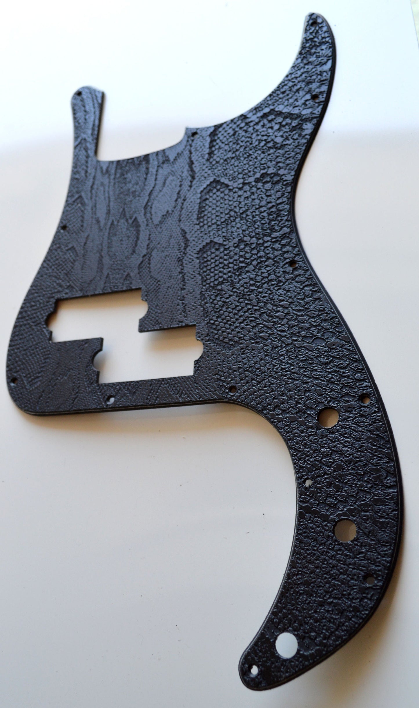 Custom Black Snakeskin Standard P Bass Pickguard Precision Bass 13 hole Fits Fender USA