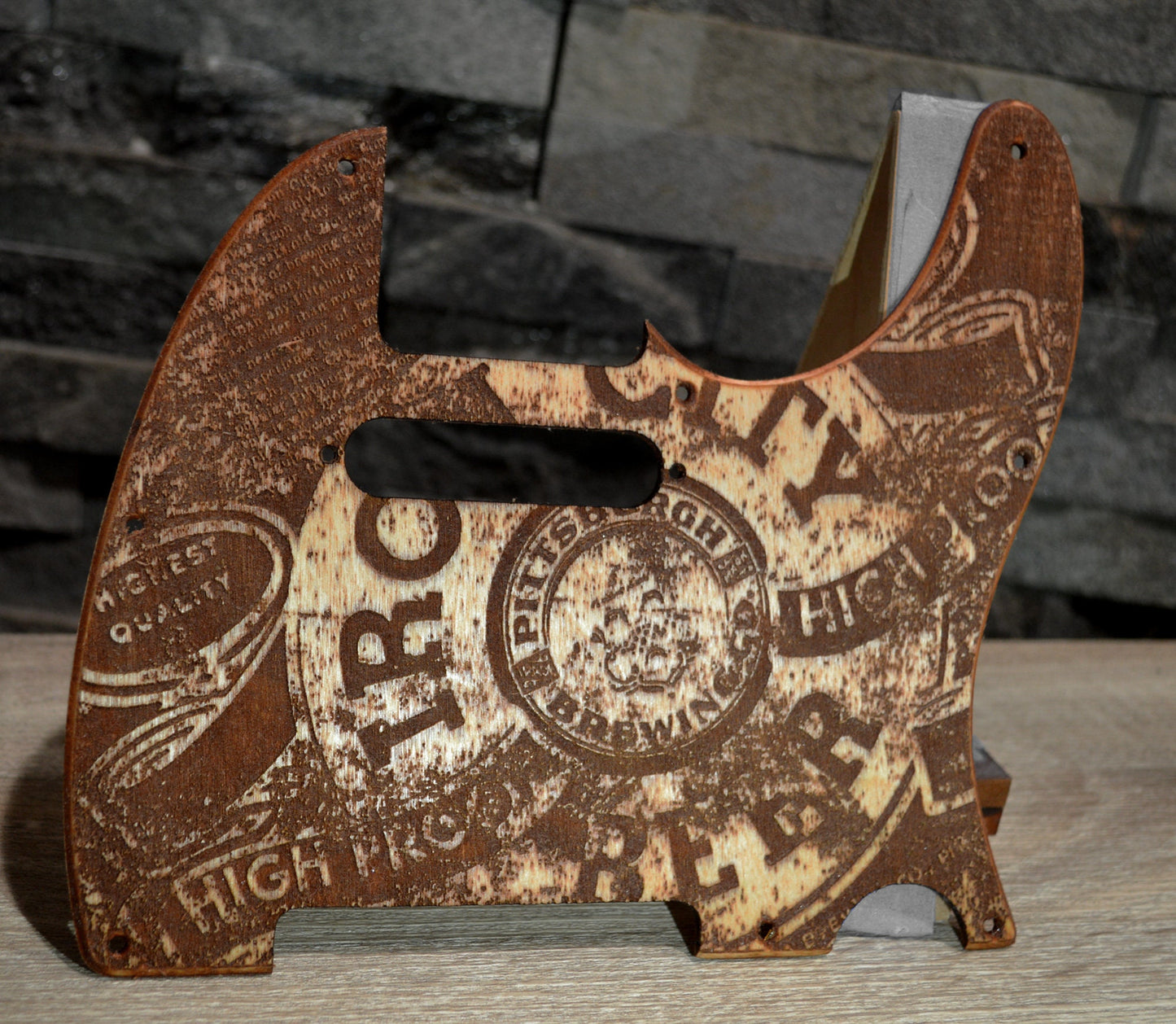 Custom Distressed Iron City Beer Pickguard - Fits Fender Telecaster - USA Made