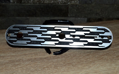 Faux Brushed Metal Control Cover - Fender Telecaster-2 knob 3 way Plastic