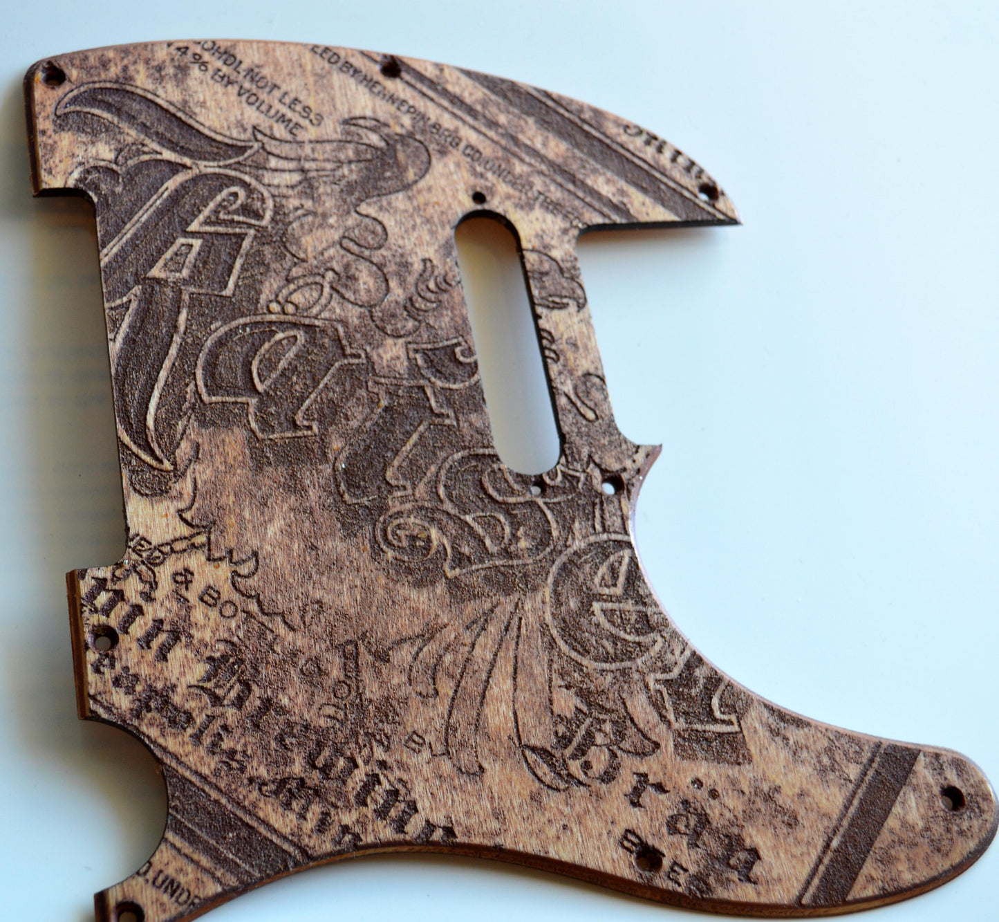 Custom Vintage Raiser Textured Birch Pickguard for Fender Telecaster USA Made